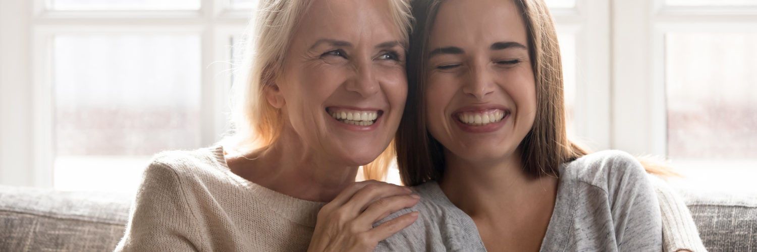mother-in-law - adult mom and daughter