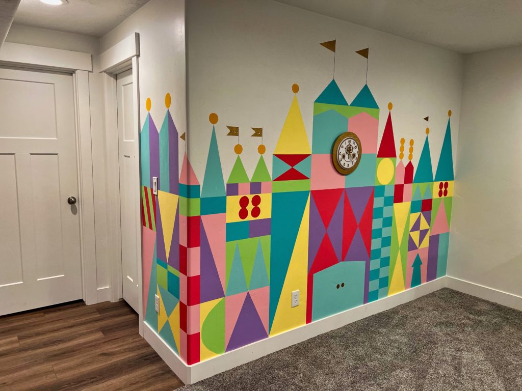 Punch up the playroom wall! This Disney-inspired mural is a darling detail