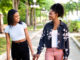 teens - mom and daughter walking