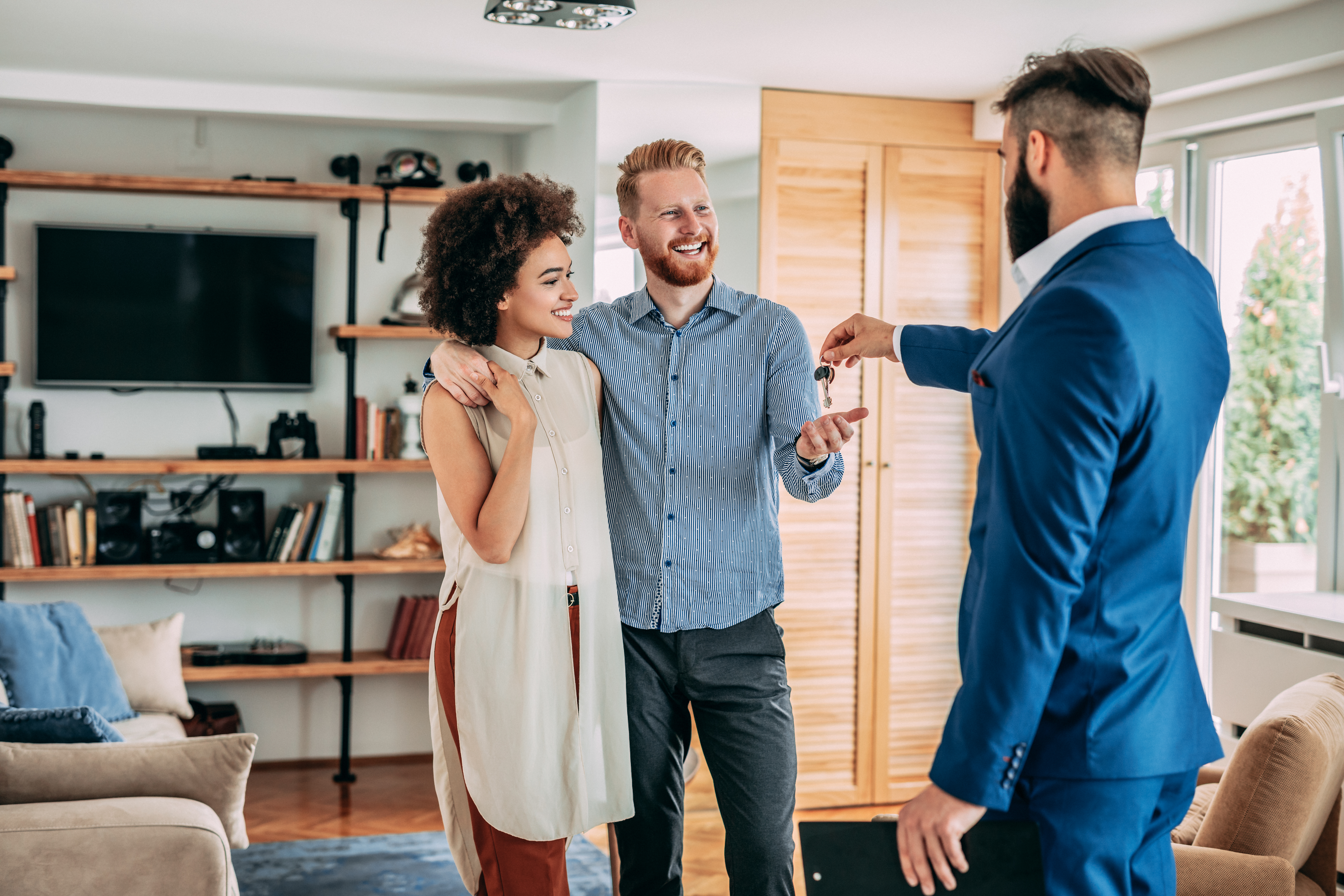 couple buying a home