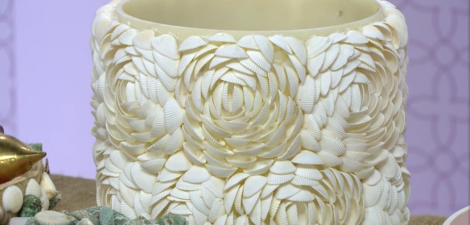 This lampshade is made of sea shells! 4 sea shell projects that turn ...