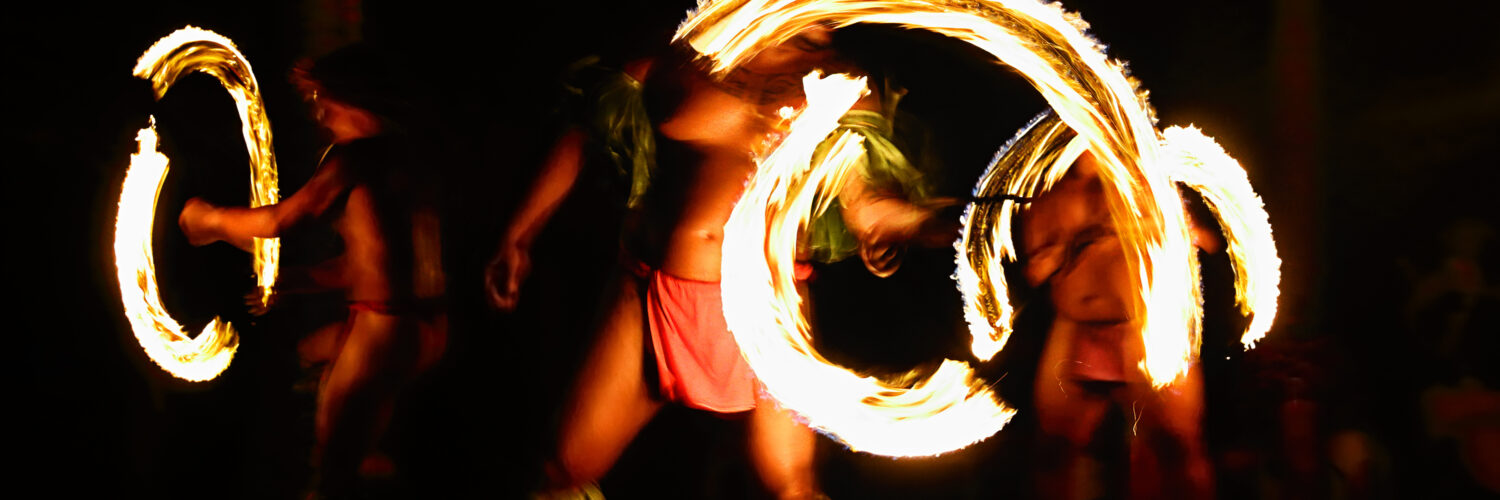 fire dancers
